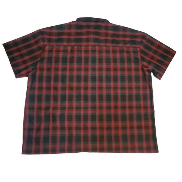 Mens YAGO Plaid Short Sleave Button Up Shirt Size 5X - Picture 3 of 5